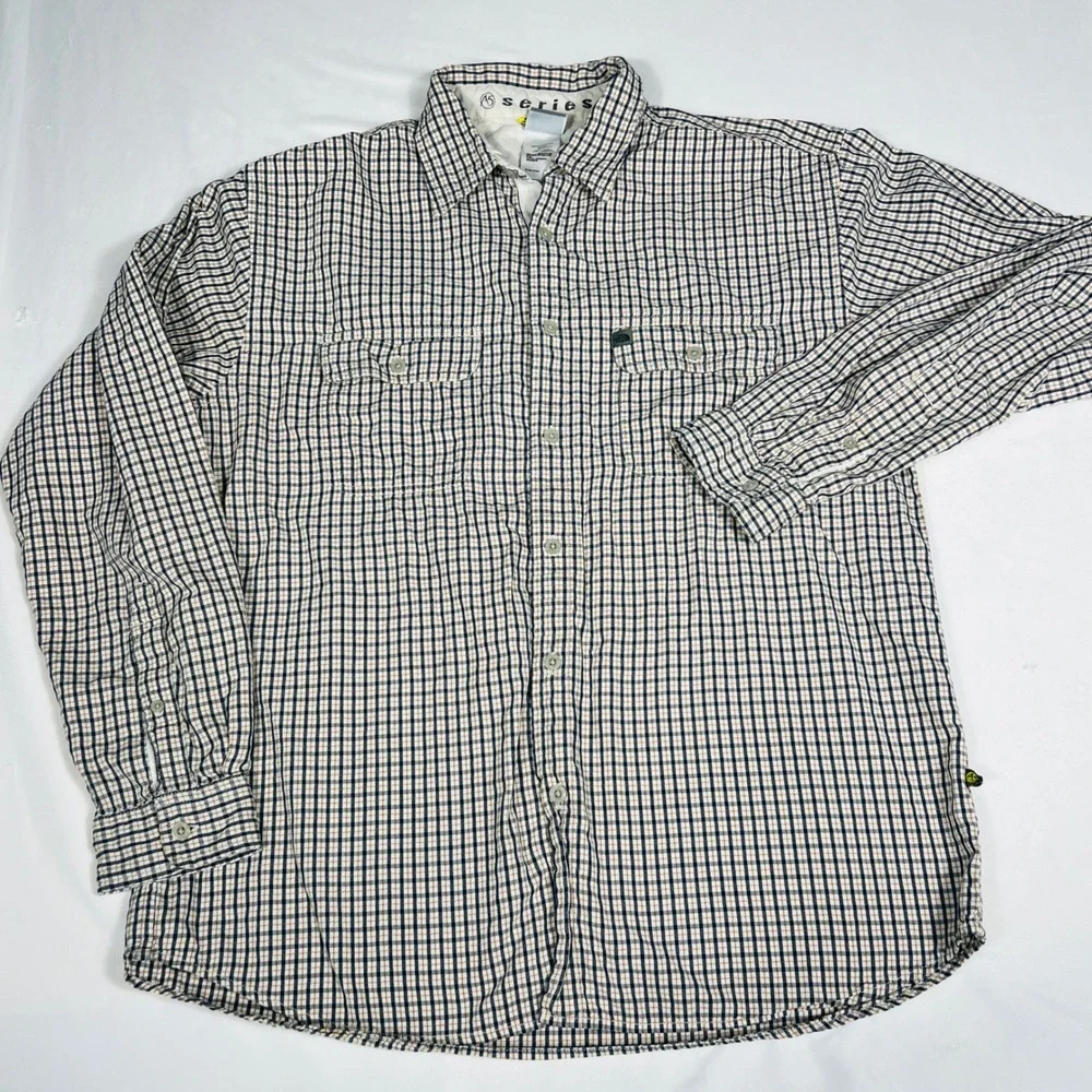 The North Face A5 Series Mens Medium Plaid Long Sleeve Button Down Cotton Shirt